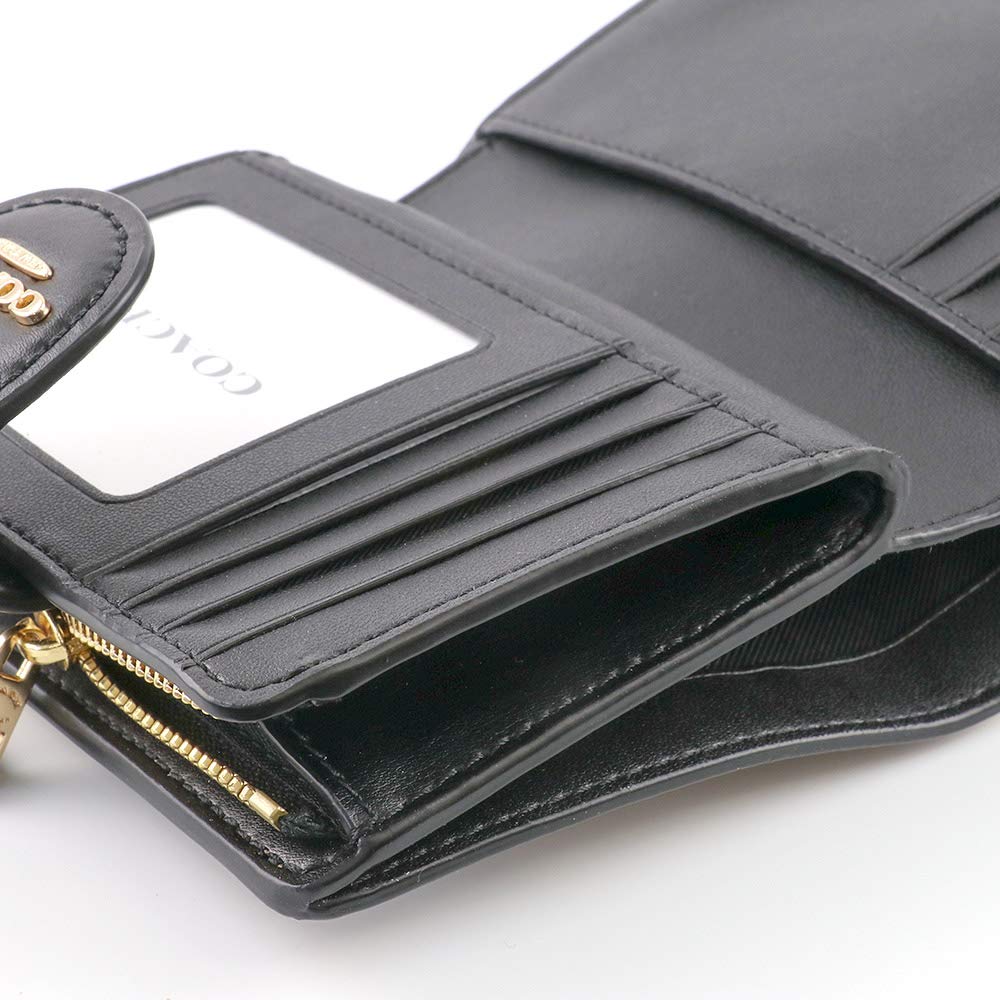 Кошелек складной C0082 Signature Mini Wallet Mini Small Khaki [Coach] женский (Черный IMCBI) [Элемент]