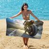 Locomotive Enthusiasts Sports Towels Quick-drying Double-sided Velvet Beach Towels Printed Bath Towels