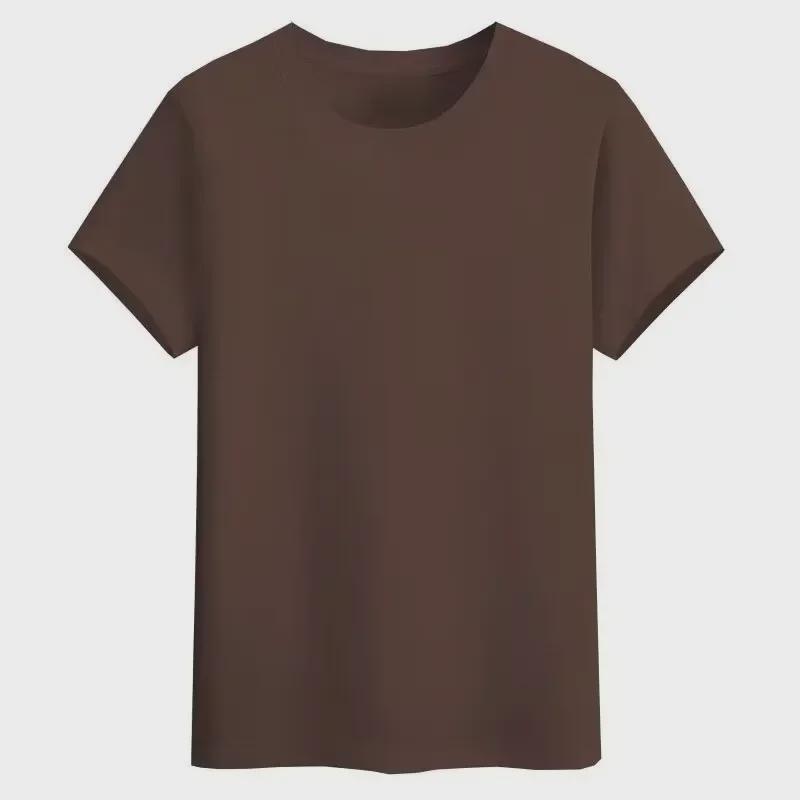 Мужская летняя дышащая однотонная футболка с круглым вырезом, облегающая, повседневная