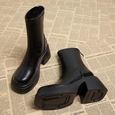 Женские ботильоны на платформе и мотоцикле на среднем каблуке, дизайнерская обувь, классическая обувь зимы 2024 года, новый бренд, гладиаторские ботинки Zapatillas для женщин