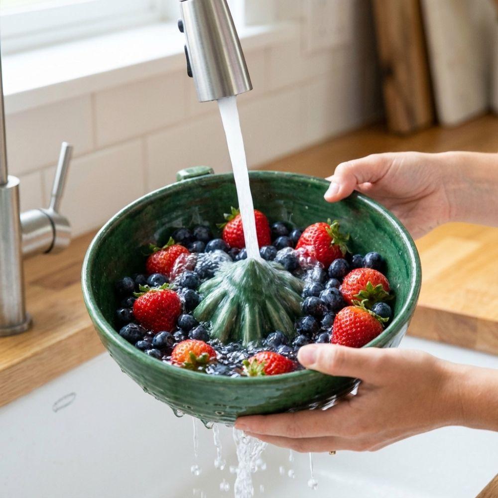 Large Capacity Swirl Fruit Washing Drain Bowl Automatic Fruit Washing Machine for Vegetable Fruits