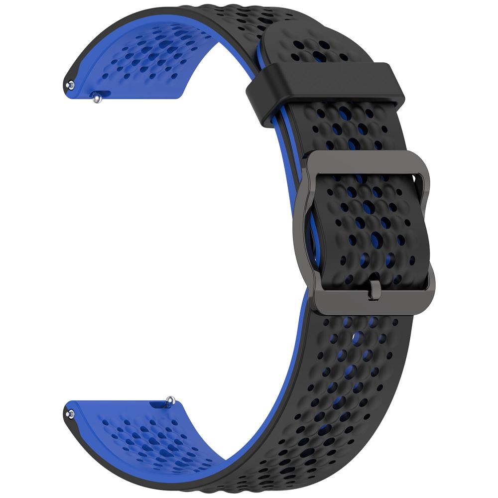 20MM 22MM Универсальный двухцветный ремешок для Huawei Watch GT GT2 GT3 жидкий силиконовый дышащий ремешок с отверстиями для Honor Watch SE 4Pro G