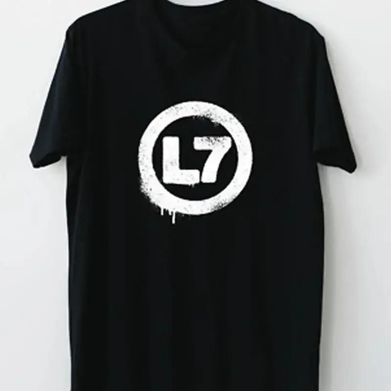 Basic Shirt L7 Band Logo Black T Short Sleeve All Sizes