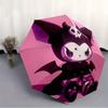 Автоматический складной зонт Kuromi Sanrio с прочным железным каркасом, портативный компактный дорожный зонт для всесезонного использования, вечеринок 0807077