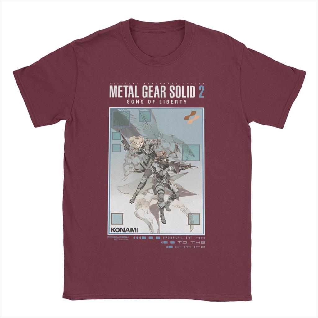 Мужская Женская Футболка MGS2 Snake Raiden Игра Metal Gear 100% Хлопок Одежда Винтажная Футболка с Коротким Рукавом и Круглым Вырезом Большого Размера