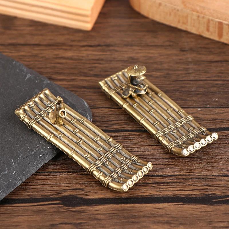 Bronze Small Bamboo Raft Incense Burners Ornaments Vintage Incense Base Incense Stick Holder Stand Tray Ash Catcher Plate
