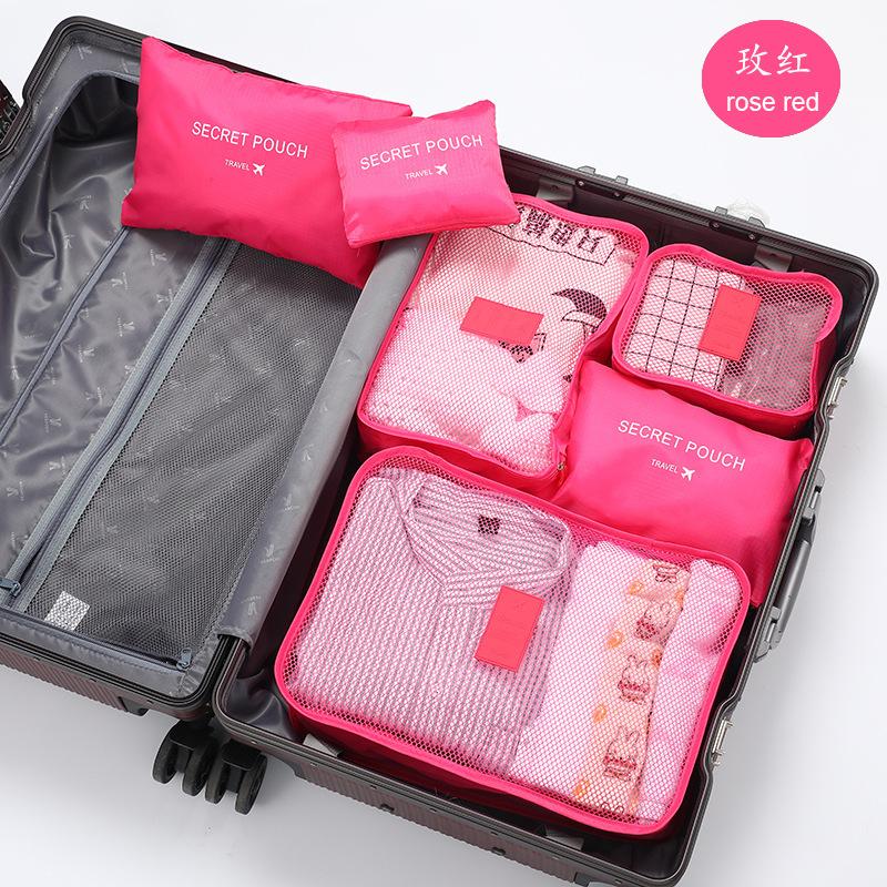 6pcs Travel Organizer Storage Bags Portable Travel Suitcases Organizer Travel Bag For Women Luggage Organizer Clothes Shoes Bag