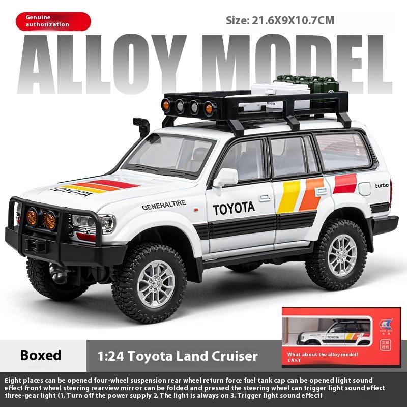Масштаб 1/24 Toyota Land Cruiser LC80 внедорожник литая модель из сплава внедорожник коллекционная хобби-модель украшения подарок для друга мальчика дисплей