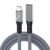 Кабель большой длины, увеличивает расстояние, нейлоновая оплетка, USB C Male to Female 20 Гбит/с, Type C кабель, быстрая зарядка, USB 3.2 удлинитель