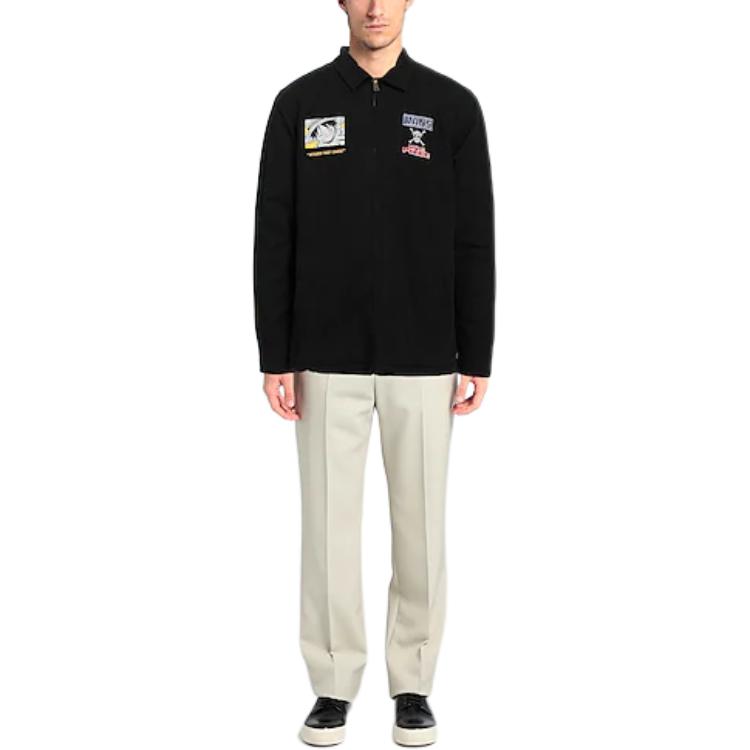 Vans Куртка унисекс на молнии с принтом Luffy Three Gear серии ONE PIECE Collaboration Series, черная VN00062QBLK