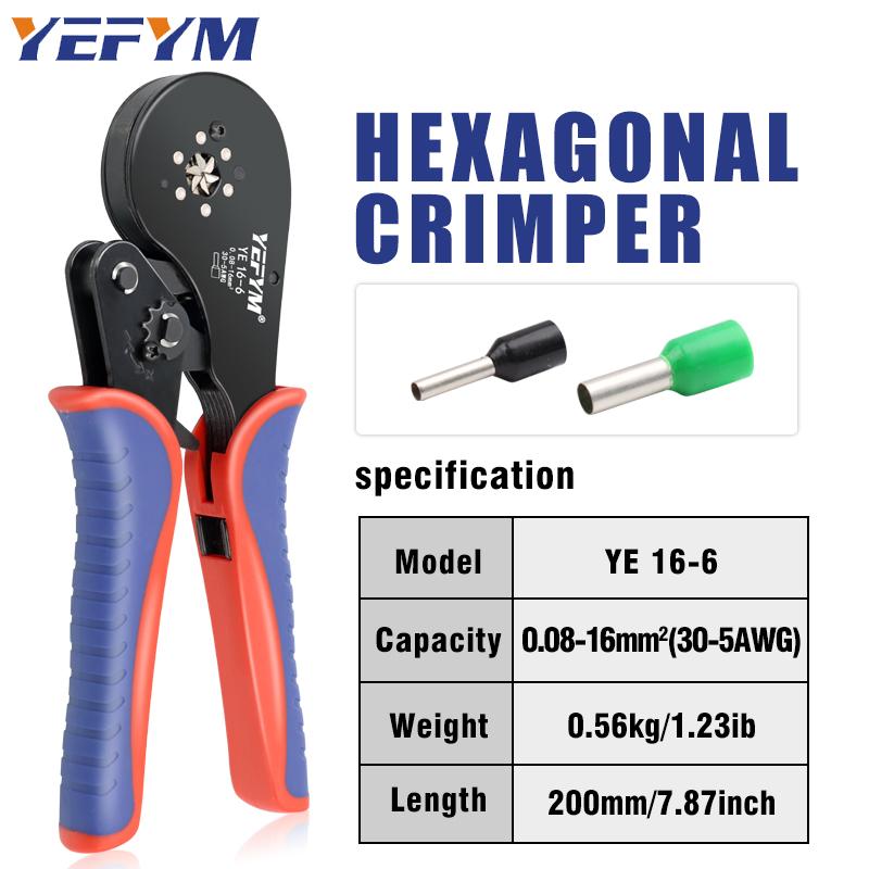 Инструменты для обжима клещи для электрических трубчатых клемм HSC8 10S 0,25–10 мм2 6–4B/6–6 0,25–6 мм2