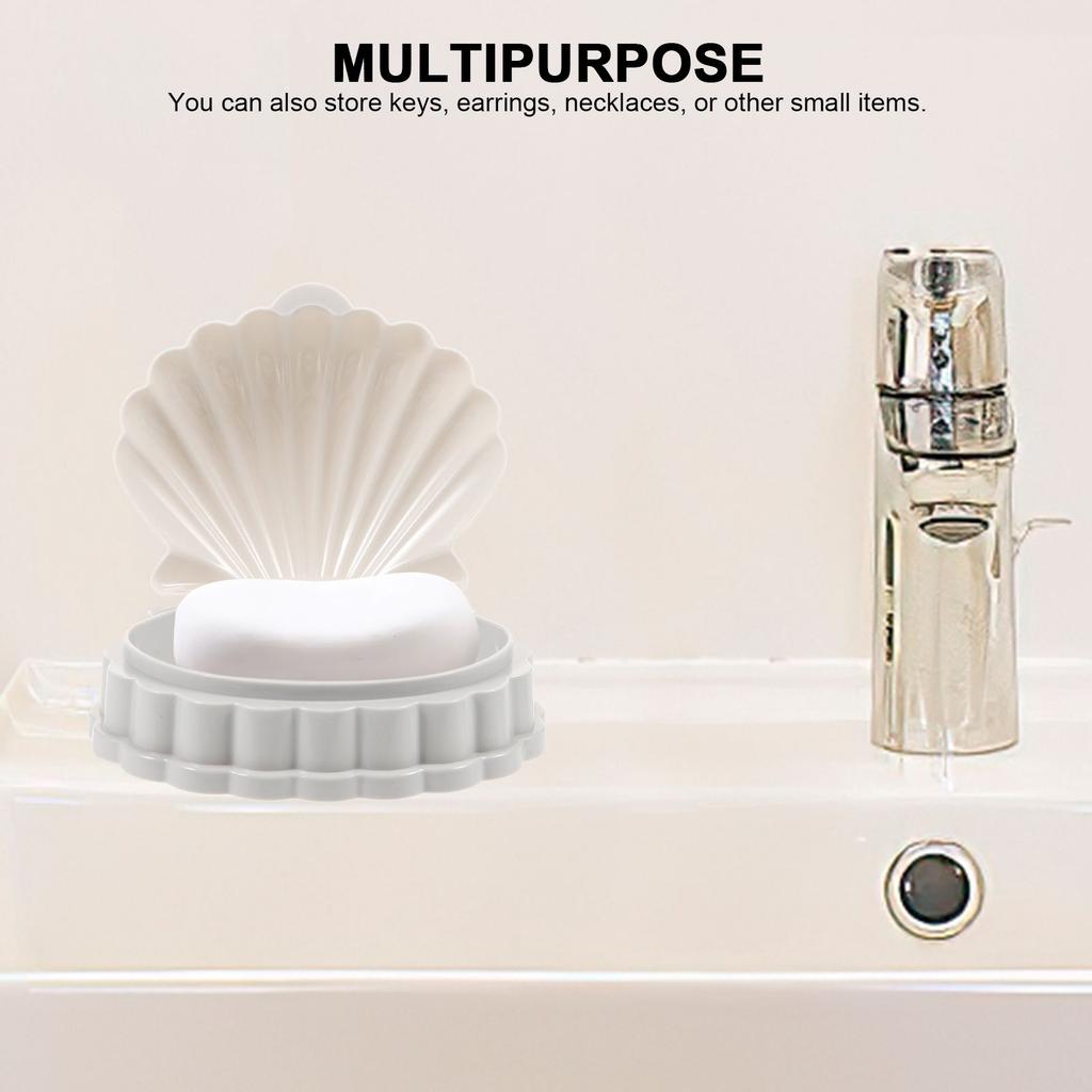 2 шт. держатель для сушки посуды, контейнеры для бара, белый, серый, полипропиленовый материал, ванная комната, морская ракушка, мыльница, переносная коробка для хранения