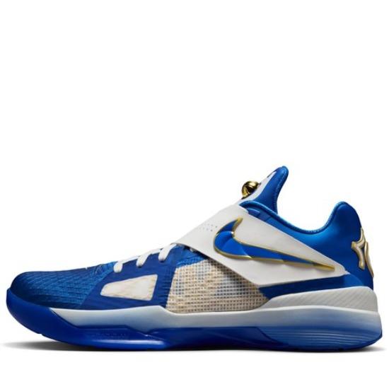 Nike Zoom KD 4 The Real MVP 'Hyper Royal' FZ3540-400 Мужские Синий Белый Золотой