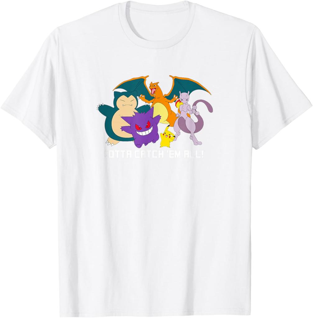 Pokmon Snorlax Gengar Charunisexder Mewtwo Catch Em All Tshirt S6xl