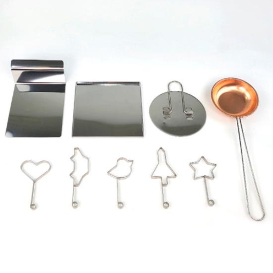 Netflix Squid Game Dalgona Set / Korean Sugar Candy Making Tools Dalgona Premium Set / Stainless Making Tools 9pcs