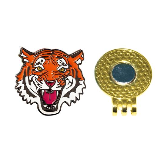 Маркер для мячей для гольфа Tiger с зажимом для шляпы, магнитный металлический маркер для мячей для гольфа, зажим для шляпы, аксессуар для гольфа для мужчин и женщин