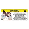 J512# Panties Warning Peek Slap Decal Anime Sticker on The Car Vinyl Decal Waterproof Decoration Car Stickers