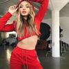 Sets Womens Tracksuit Topsbottom Fashion Long Sleeve Loose Pullover Sportwear