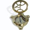12.7cm  Nautical Brass Sundial with Compass Clock | Antique Design