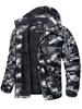 Mountain Parka Winter Cold Weather Jumper Water Repellent Outdoor Jacket Windproof Bike Jacket Large Size Camouflage Military Black Camo JP 3XL