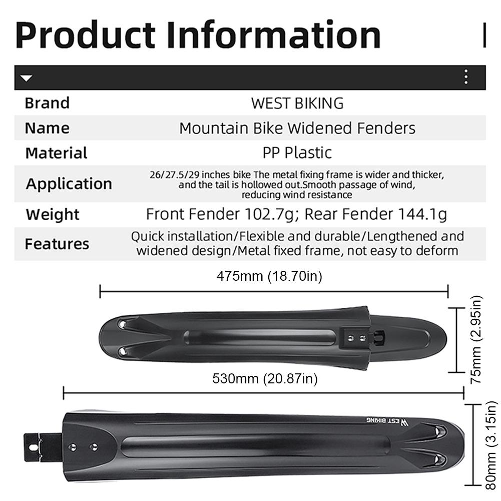 2 шт. велосипедные крылья, брызговик, пылезащитный велосипедный брызговик, универсальный велосипедный брызговик, защита от брызг для горного велосипеда