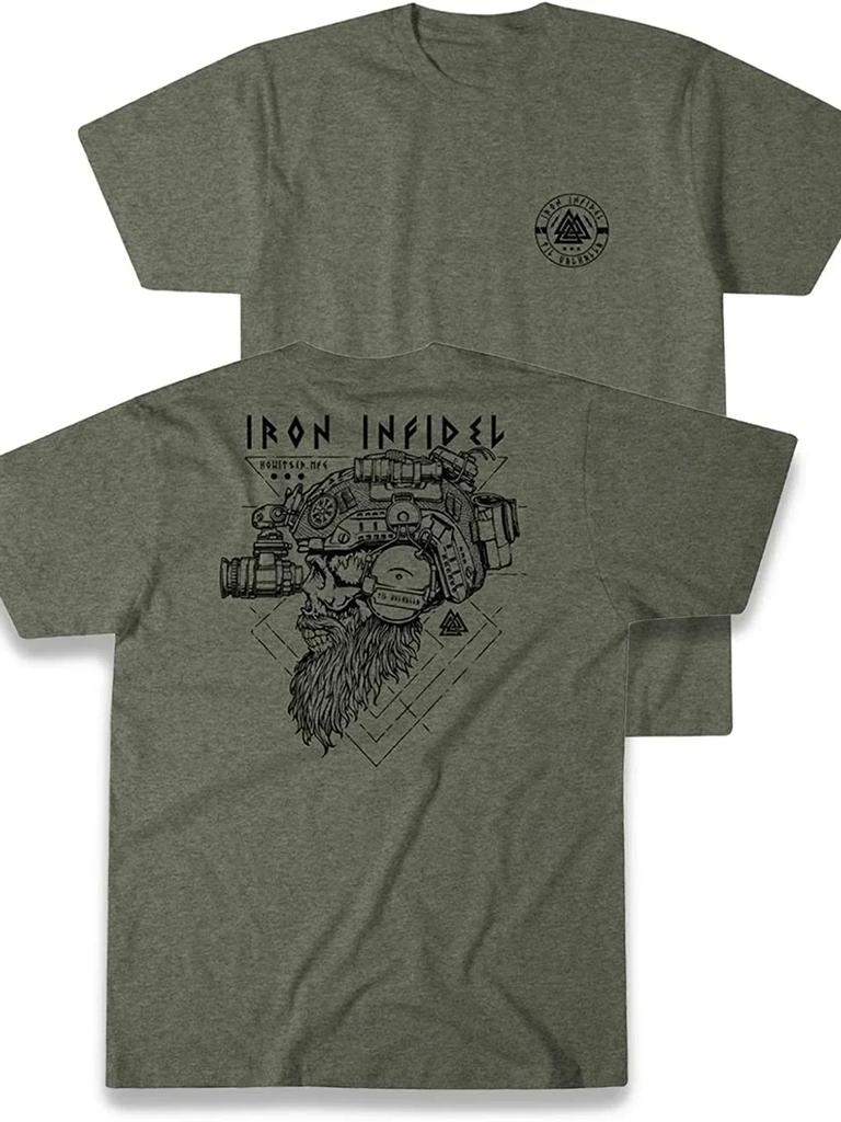 Til Valhalla Shirt American Beard Warrior Tactical Skull Футболка Новая 100% Хлопок Короткий Рукав О-Образным Вырезом Футболка Повседневная Мужская Топ