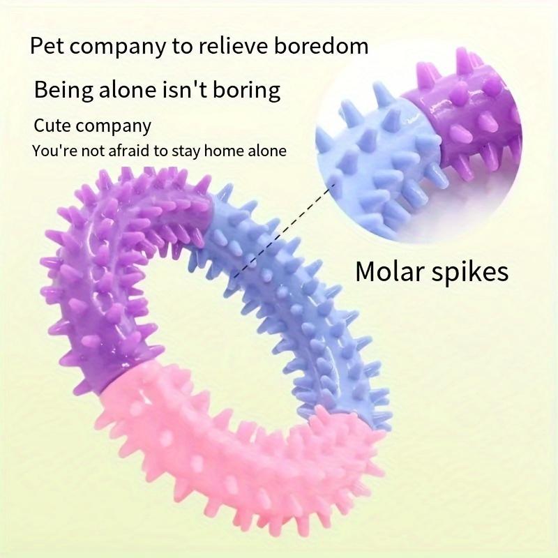 1 шт. Прочные жевательные игрушки для собак из ТПР, трехцветное кольцо с шипами, интерактивные игрушки для игр с собакой, тренировочные игрушки для чистки зубов, товары для домашних животных, праздничные подарки