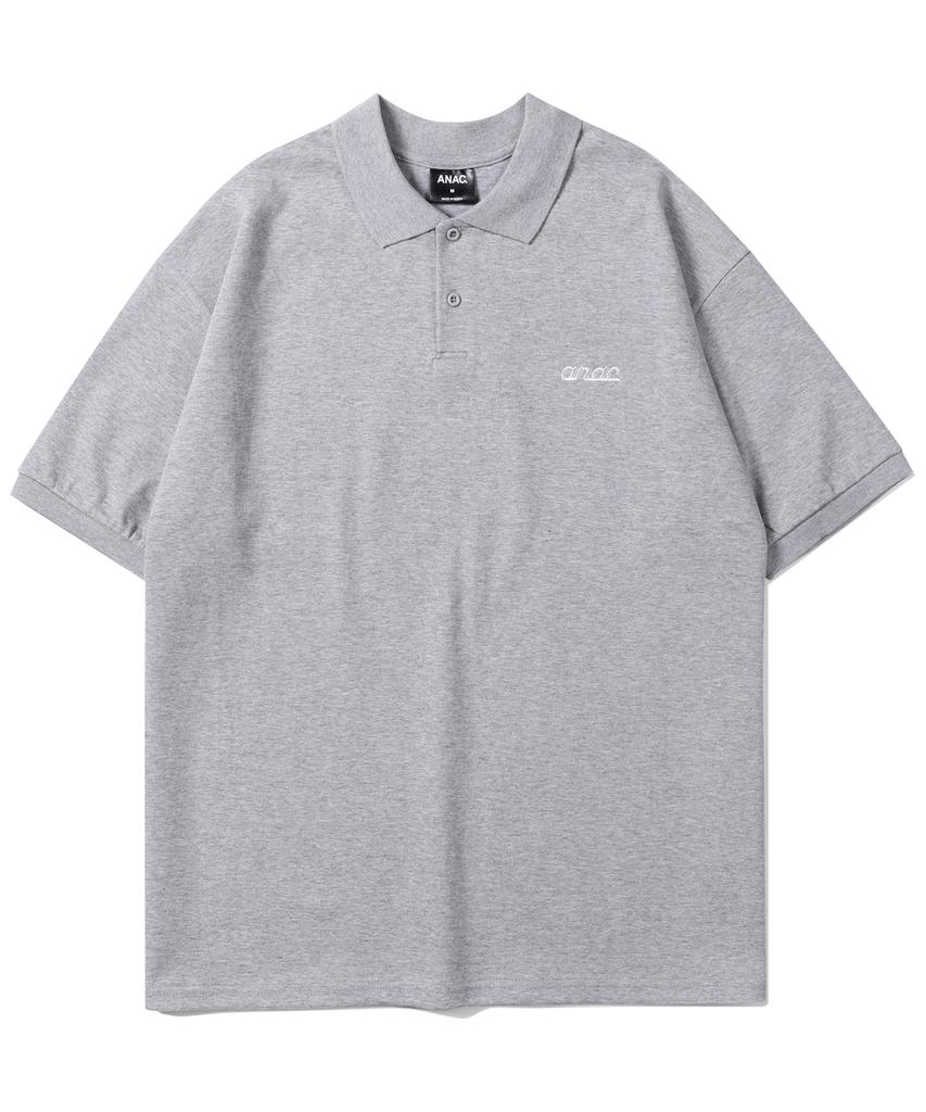 ANOTHER ARCHIVE Oversized Essential Collared Short Sleeve Tee_Khaki