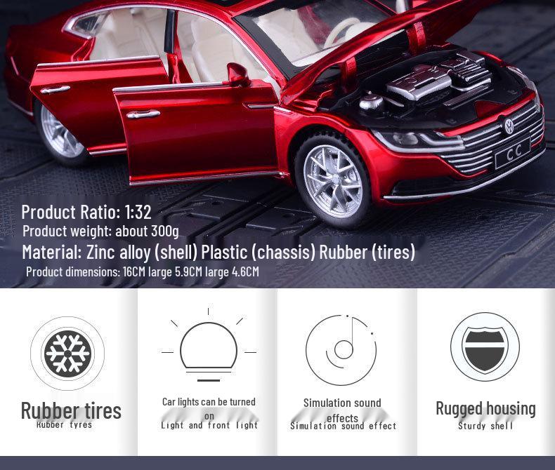 Car Zhi 32013 Детская литая модель седана - Игрушка с инерционным механизмом и открывающимися дверями