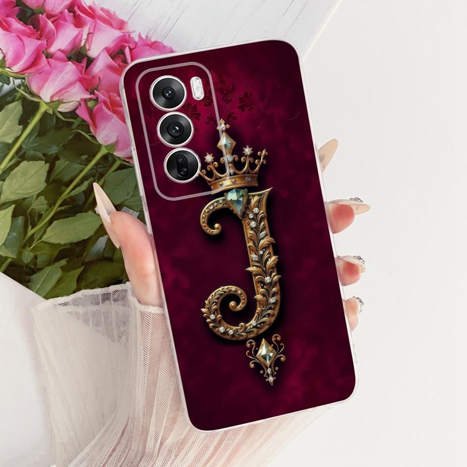 Чехол для Oppo Reno12 Pro CPH2629 Милая Корона Буквы Чехол Мягкий Тонкий Чехол для Телефона Для Oppo Reno 12 Pro Reno12 5G CPH2625 Funda Сумки