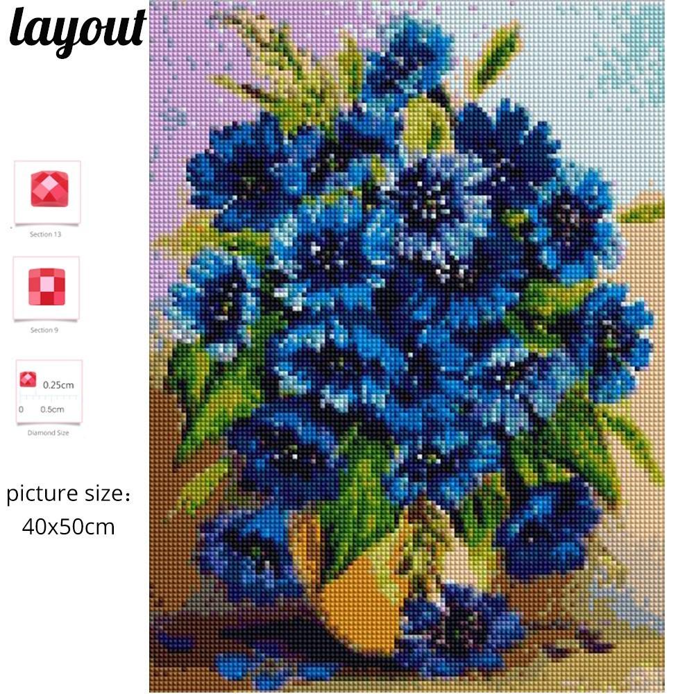 Floral Diamond Embroidery Hc Diamond Painting Full Square Flower Diamond Mosaic Cross Stitch