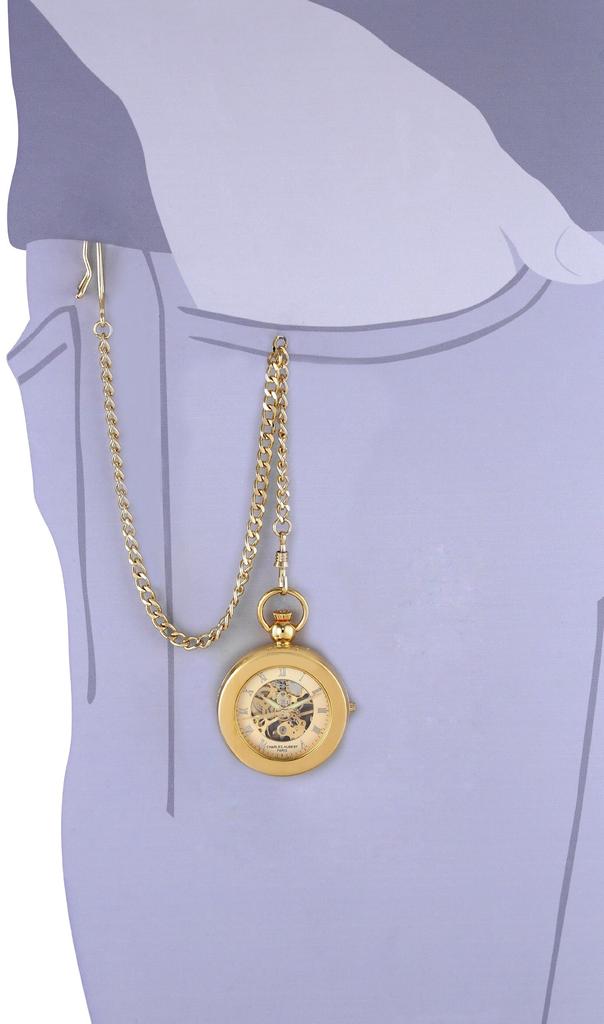 Charles Hubert, Paris Мужские карманные часы, Механические с ручным заводом с фоторамкой, 3848