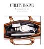 Women Fashion 5Pcs Handbag Set PU Leather Shoulder Bag Crossbody Bag Purse Set