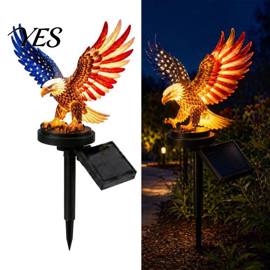 American Flag Solar Light America 250th Anniversary Eagle Garden Light, Patriotic Memorial Day Decor, Outdoor Decoration Powered Stake for 4th of July