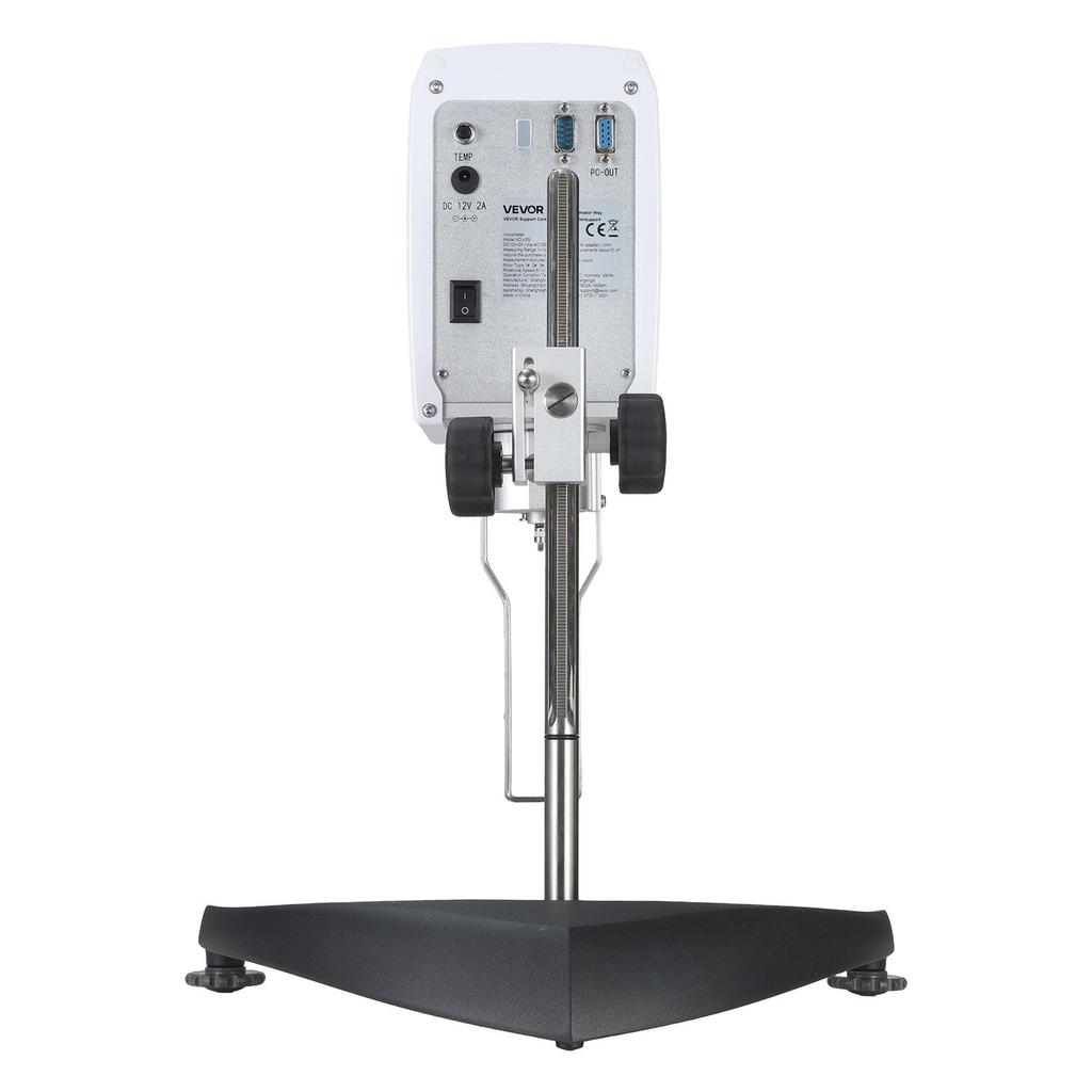 Digital Rotary Viscometer, 10-100,000 mPa.s(cP), ±2% Accuracy, 100-240V Digital Rotational Viscosity Meter with 4 Rotors and Temperature Probe, LCD