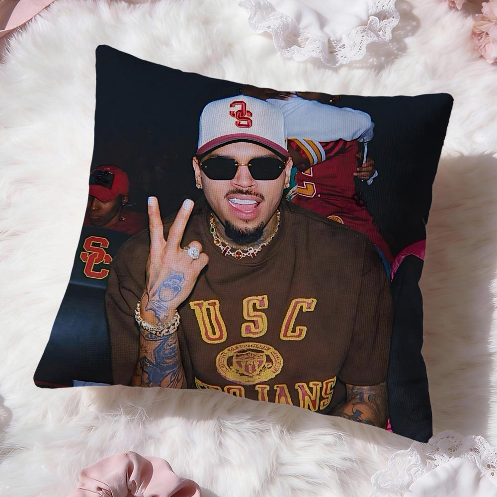 Горячая наволочка C-Chris Brown Cushion Cover Премиум-комфорт Двусторонняя наволочка - Дизайн «Два в одном» для любой комнаты и салона автомобиля