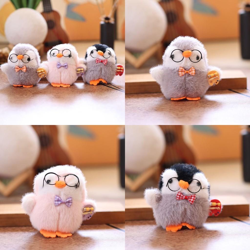 Penguin Cartoon Cute Pendant Plush Keychain Material Bag Charm Doll Accessories