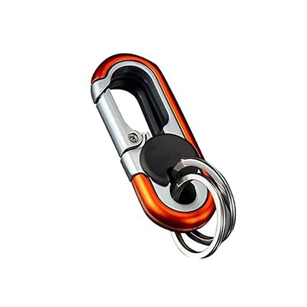 Waist Buckle Metal Bag Charms Car Key Holder Keys Organizer Double Ring Keychain Car Keychain