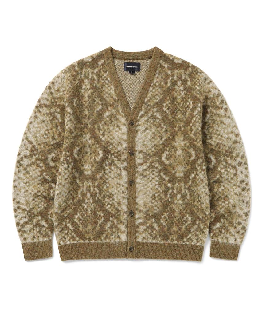 Thisisneverthat Phyton Jacquard Knit Cardin Brown