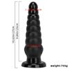 Black Extra Large Anal Plug with Suction Cup Fisting Toy Anal Expander Adult Sex Toy Big Dick PVC Dildo