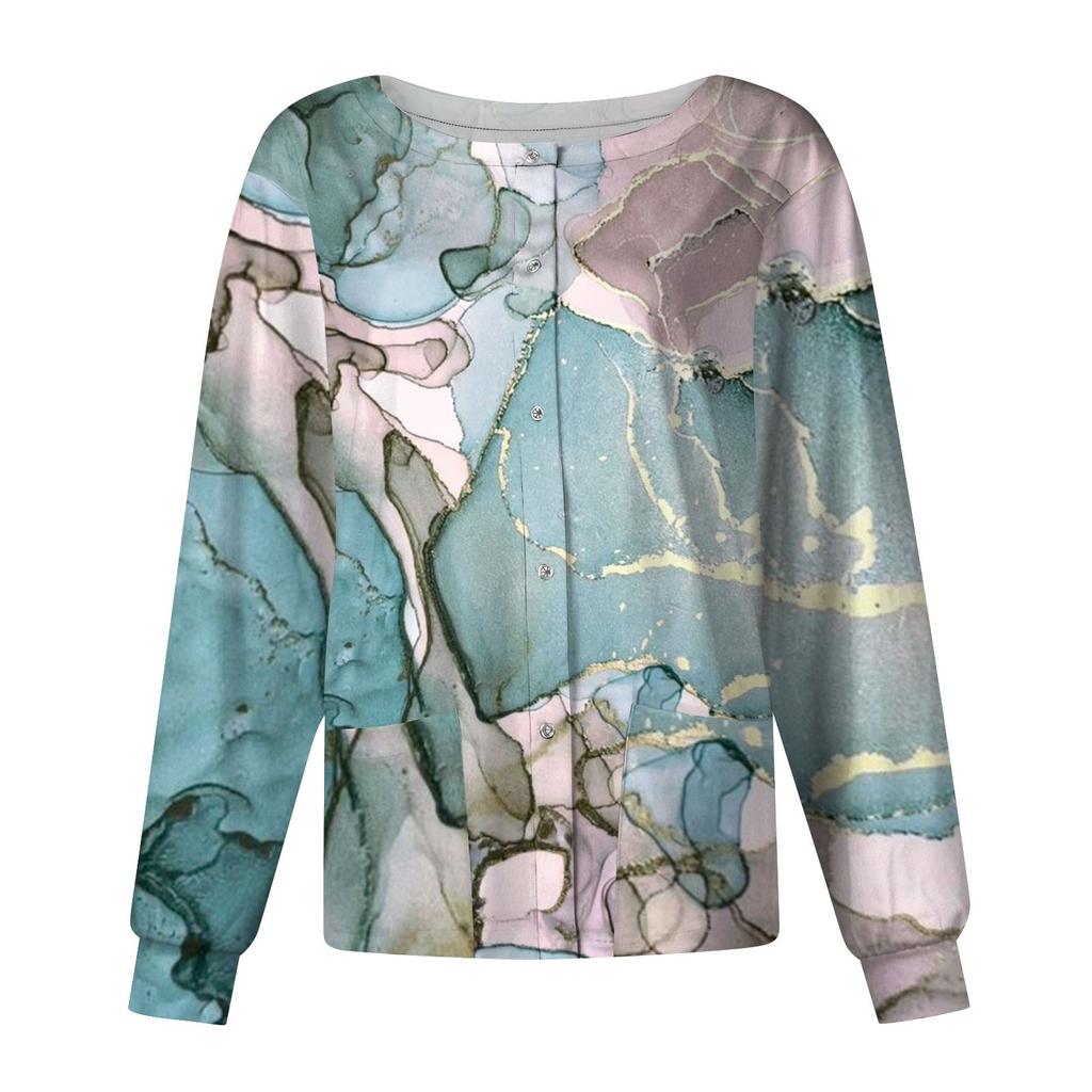 Женский однобортный защитный комбинезон с длинным рукавом и карманом, рабочий воротник-стойка, кардиган, куртка, топ