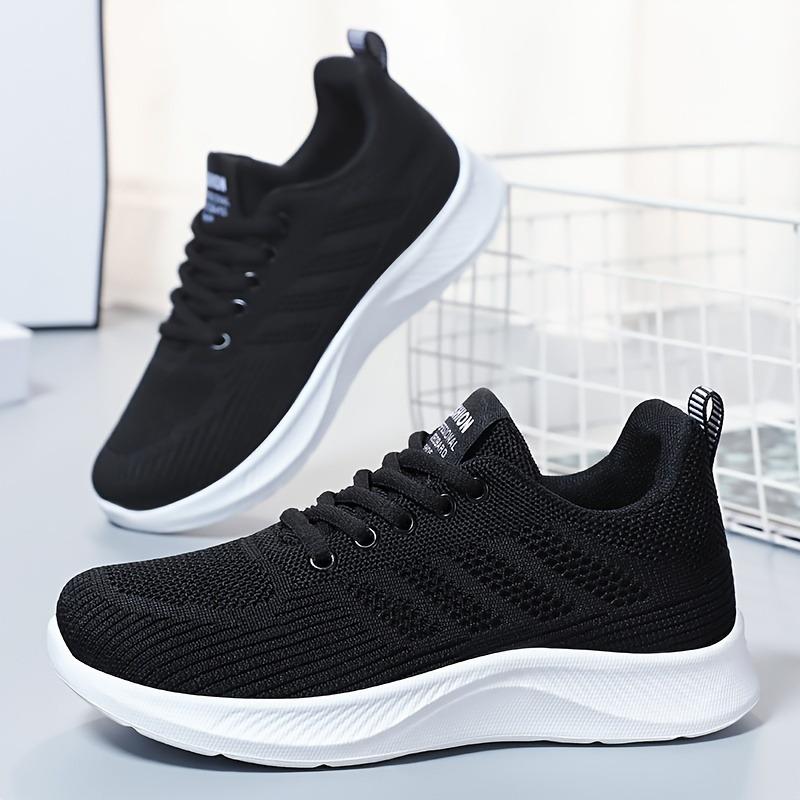 Women's Casual Softsole Sneakers Breathable Single Shoes Flyweave Mesh Shoes