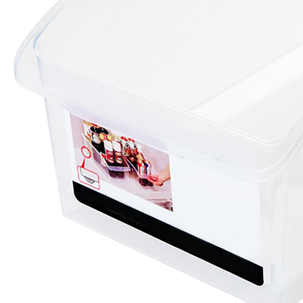 Органайзер для ящика холодильника, контейнер, легкий доступ, прозрачный пластик, большая вместимость, универсальное выдвижное хранилище