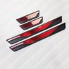 4PCS Plastic Stainless Steel Car Accessories Auto Door Sill Pedal Welcome Scuff Plate Cover