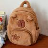 1 dona Kawaii Kapibara peluş ryukzagi ayollar uchun, ko'p qirrali, multfilmli, kulgili Kapibala krosbodi sumkasi, katta sig'imli tote sumka