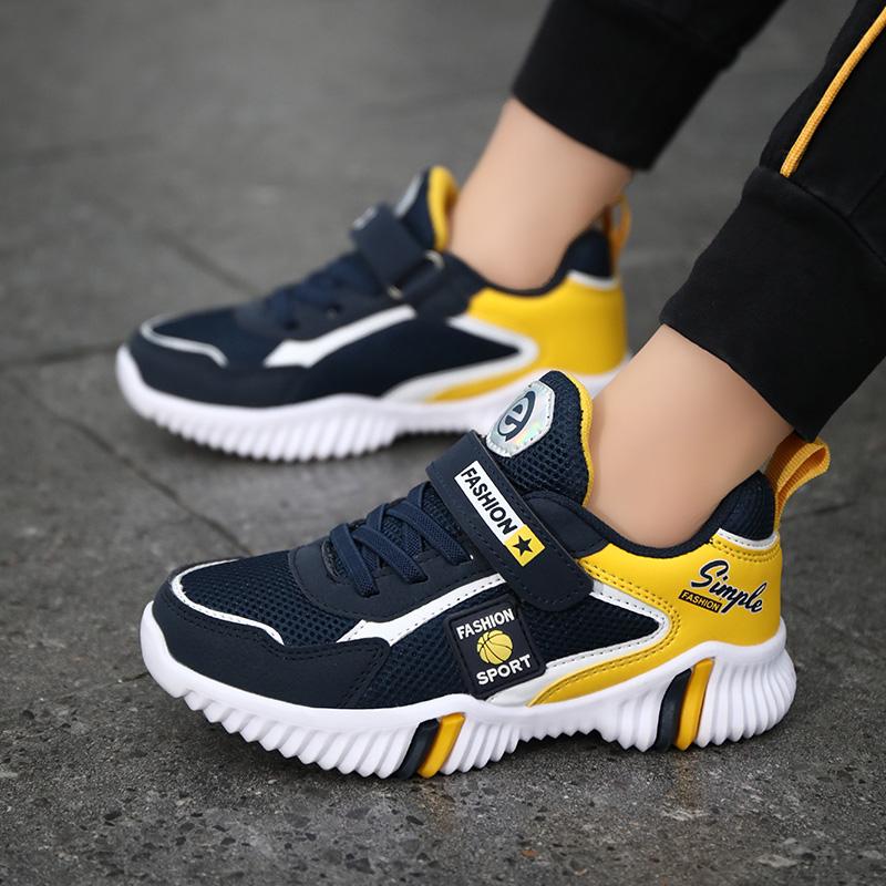 Весенне-осенняя детская спортивная обувь из сетчатого дышащего материала на липучке для мальчиков и девочек, сверхлегкая детская спортивная обувь из ЭВА