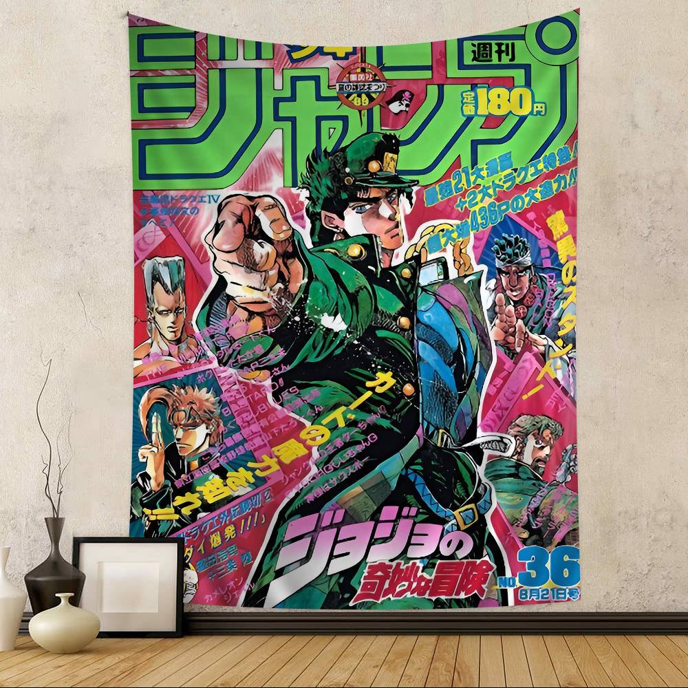 Аниме JoJo's Bizarre Adventure Ретро Гобелен Арт Печать Дешевый Хиппи Настенный Подвес Настенные Гобелены Мандала Арт Домашний Декор