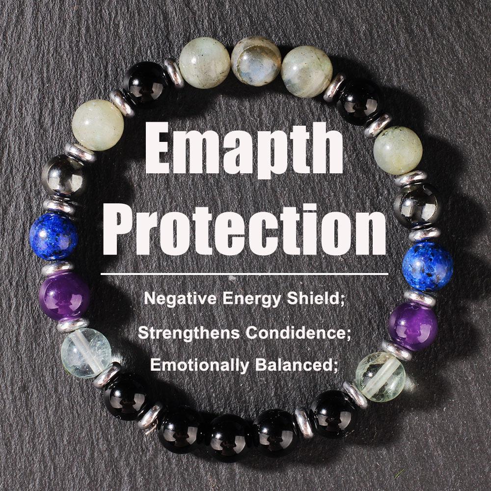 White cat's eye bracelet beaded jewelry stone bracelet map stone retro simple map stone natural stone bracelet