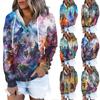 Women's Casual Fashion Long Sleeved Top Printed Round Neck Printed Hoodie