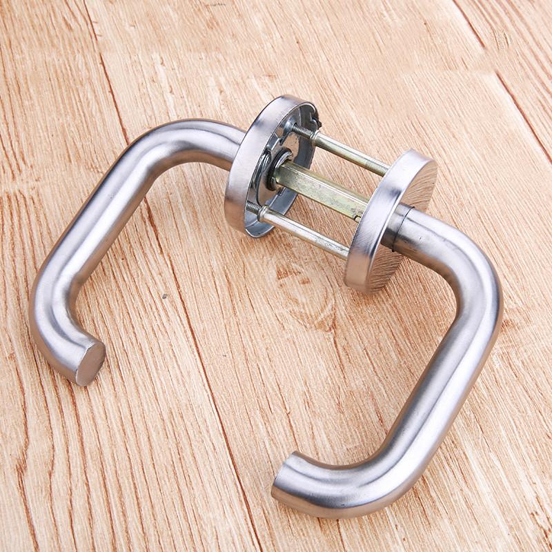 Stainless Steel Round Tube Handle Door Lock Fire Exit Fire Door Lockset Store Entrance Door Lock Home Balcony Door Lock Hardware